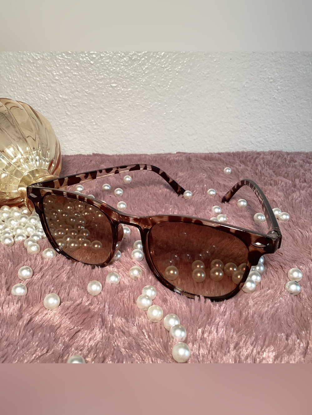 Tortoiseshell Brown Print Sunglasses Unisex